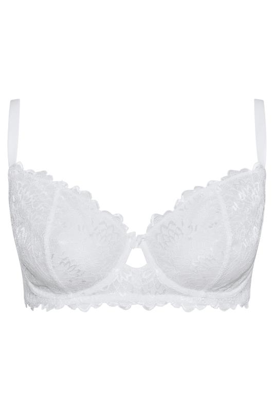 Plus Size White Lace Non-Padded Underwired Balcony Bra | Yours Clothing  4