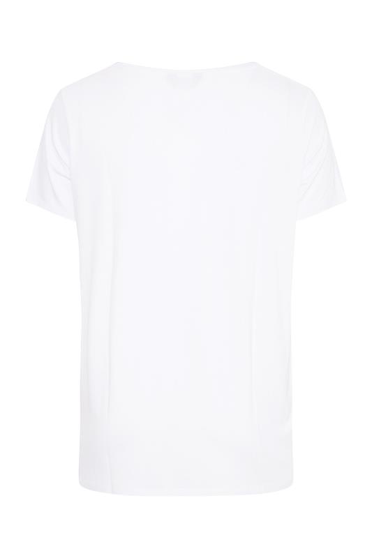 Curve White Floral Print 'Love' Slogan T-Shirt 7