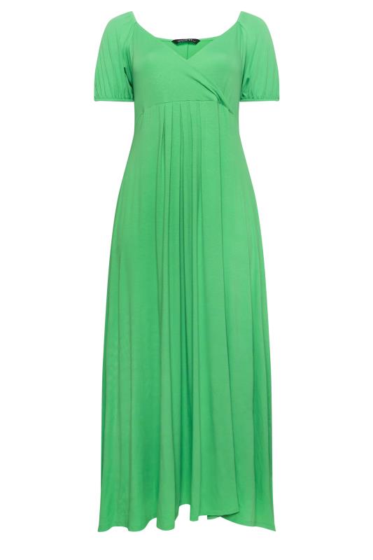 LIMITED COLLECTION Plus Size Green Wrap Maxi Dress | Yours Clothing 6