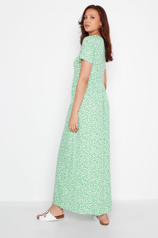 LTS Tall Green Ditsy Floral Maxi Dress 3