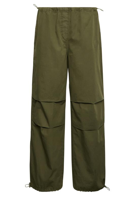 Petite Khaki Green Parachute Trousers | PixieGirl 5