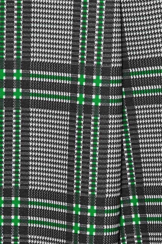 LIMITED COLLECTION Plus Size Grey & Green Check Pleated Skater Skirt | Yours Clothing 3