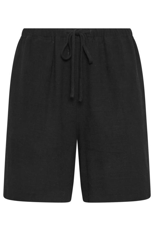LTS Tall Women's Black Linen Tie Waist Shorts | Long Tall Sally 6