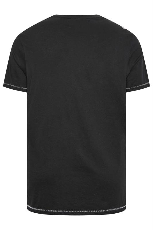 D555 Big & Tall Black 'LA' Camo Print T-Shirt | BadRhino 3
