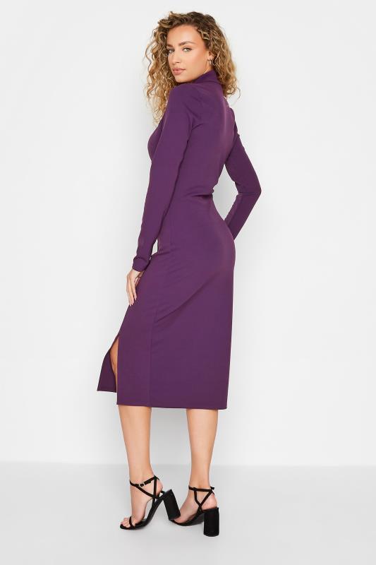 LTS Tall Women's Purple Long Sleeve Scuba Blazer Dress | Long Tall Sally 3