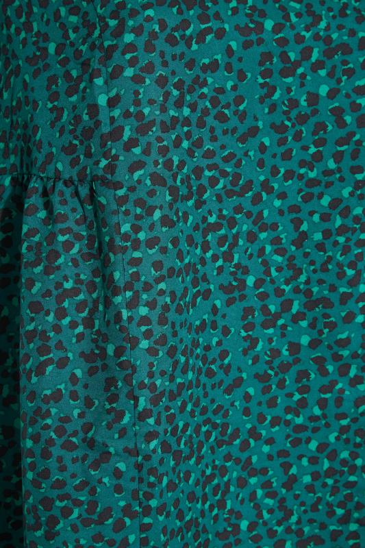 LIMITED COLLECTION Plus Size Emerald Green Dalmatian Print Top | Yours Clothing 6