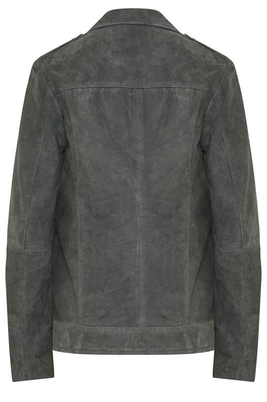 LTS PREMIUM Tall Women's Grey Suede Biker Jacket | Long Tall Sally 2