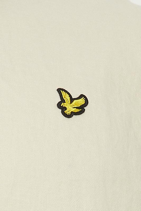Lyle & Scott Big & Tall Stone Brown Linen Shirt | BadRhino 5