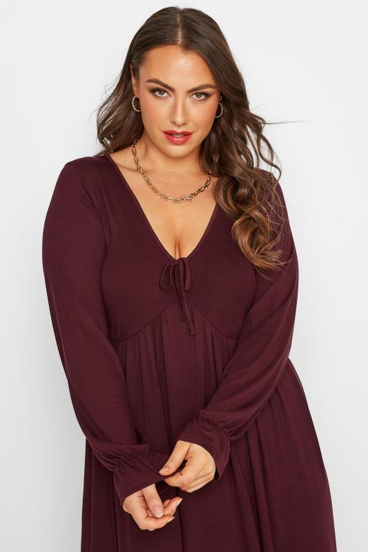 LIMITED COLLECTION Plus Size Plum Purple Midaxi Dress | Yours Clothing 4