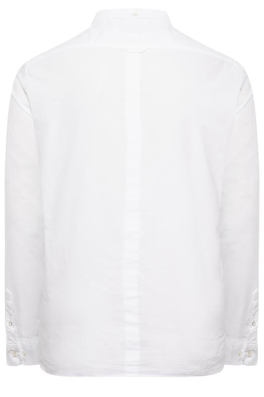 BBEN SHERMAN Big & Tall White Long Sleeve Oxford Shirt | BadRhino 4