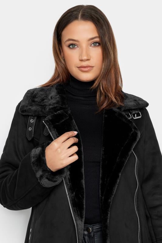 LTS Tall Black Aviator Jacket | Long Tall Sally 4