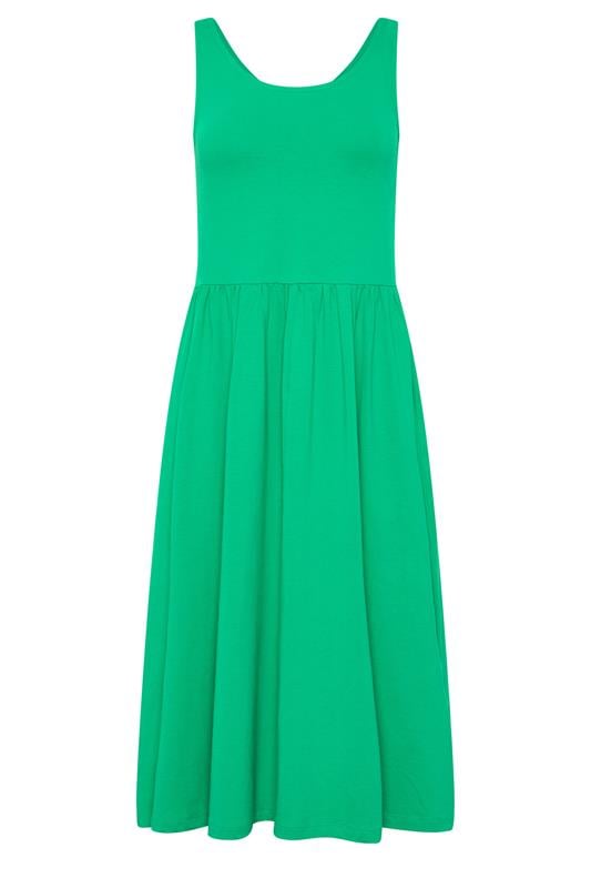 M&Co Petite Green Sleeveless Cotton Midi Dress | M&Co 5