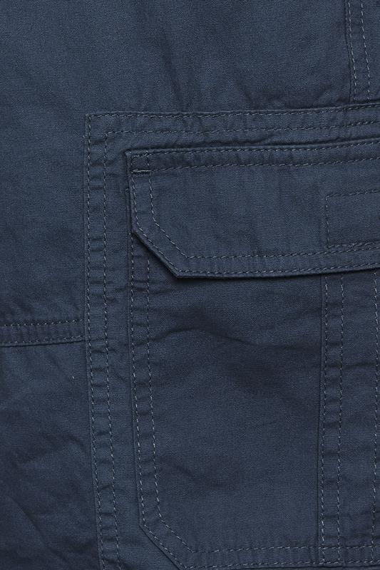 BadRhino Big & Tall Navy Blue Long Length Cargo Shorts | BadRhino 9