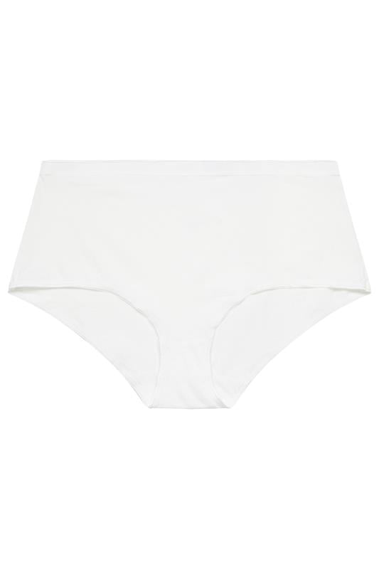 YOURS Plus Size 5 PACK White Stretch Full Briefs | Yours Clothing  6