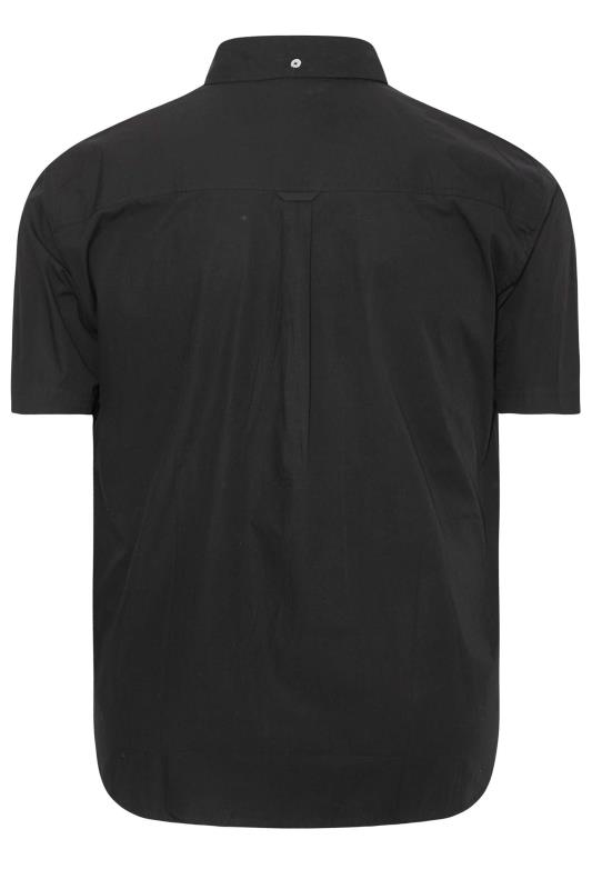 BadRhino Big & Tall Black Cotton Poplin Short Sleeve Shirt 4