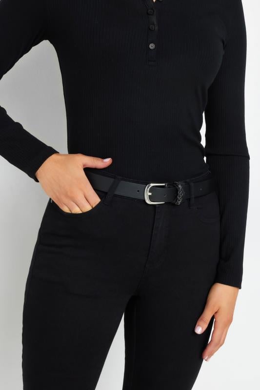  Grande Taille LTS Black Twist Rope Micro Belt