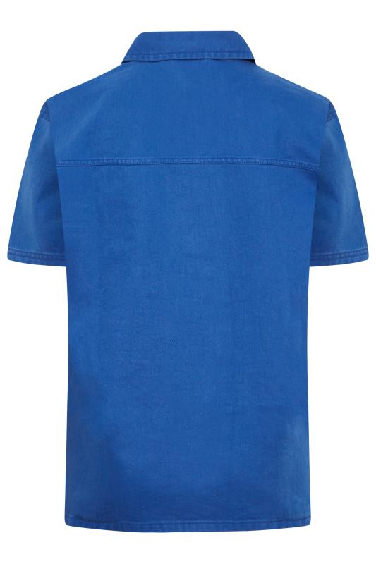 YOURS Plus Size Cobalt Blue Denim Shirt | Yours Clothing 8