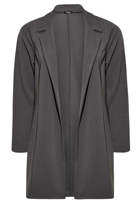 LIMITED COLLECTION Curve Charcoal Grey Longline Blazer 6