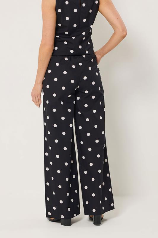 LTS Tall Women's  Black Polka Dot Wide Leg Trousers | Long Tall Sally 2
