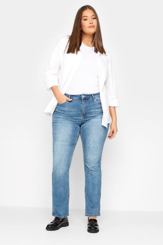 LTS MADE FOR GOOD Pacific Blue Straight Leg Jeans | Long Tall Sally 4