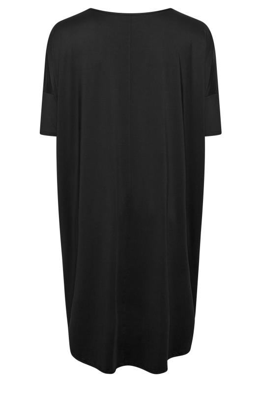 YOURS Plus Size Black Dipped Hem Tunic Top | Yours Clothing 7