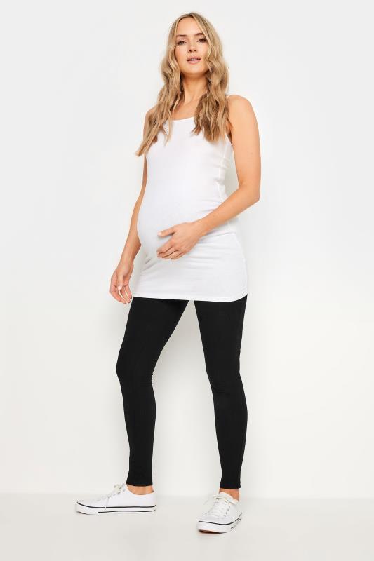  LTS Tall Maternity Black Stretch Leggings