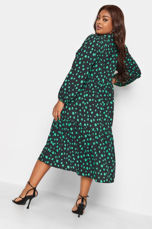 YOURS Plus Size Black Leopard Print Button Through Midi Dress | Yours ...