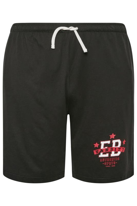 Men's  ED BAXTER Big & Tall Black Varsity Logo Jogger Shorts