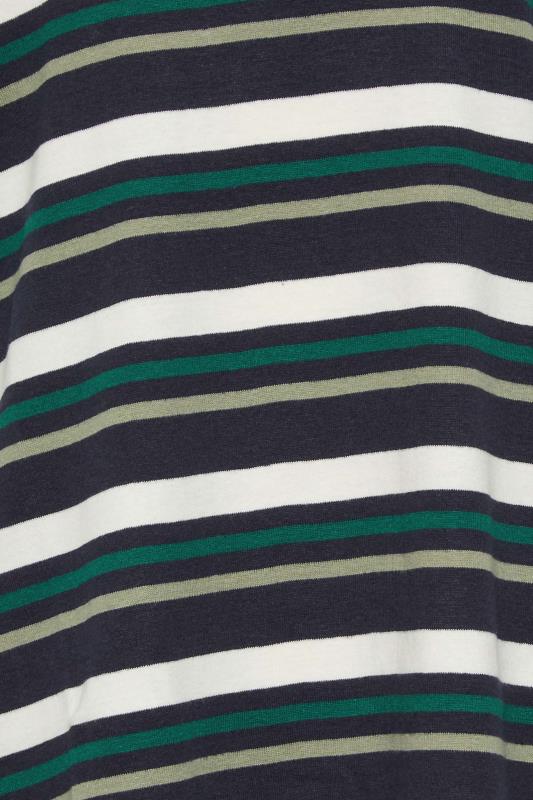 M&Co Green Teal Stripe Cotton Blend Long Sleeve Top | M&Co 5