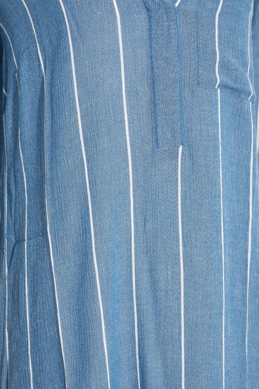LTS Tall Blue Stripe Overhead Shirt 5