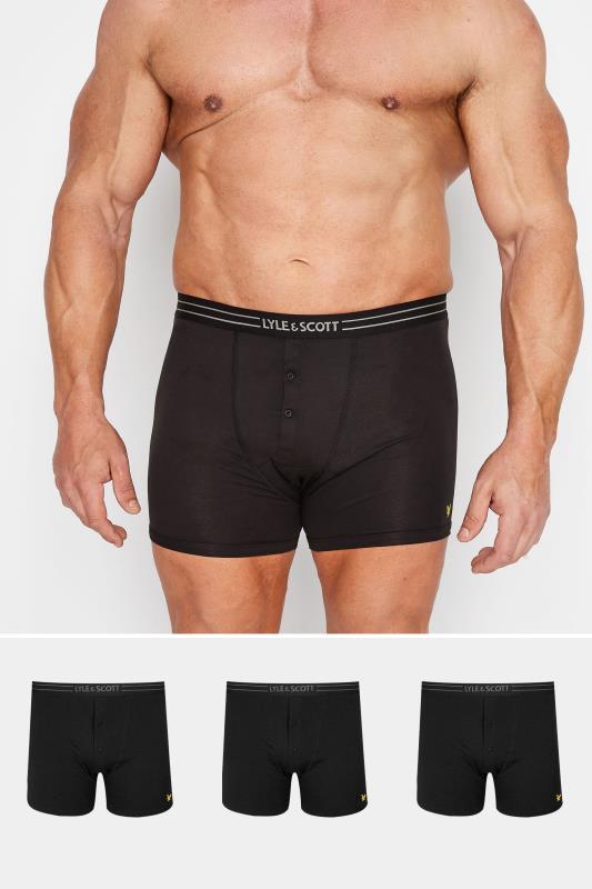  Grande Taille LYLE & SCOTT Big & Tall 3 Pack Black Boxers