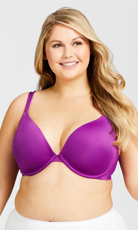 Plus Size Purple Bra Set
