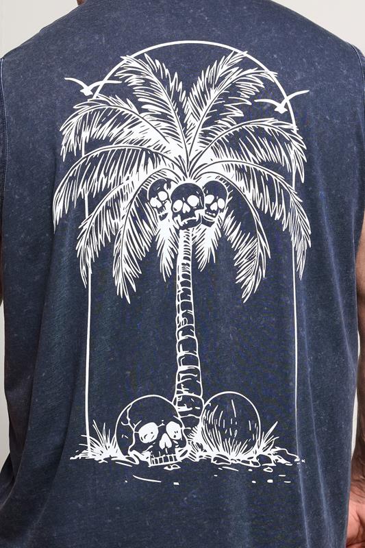 BadRhino Big & Tall Navy Blue Acid Wash Graphic Vest | BadRhino 5