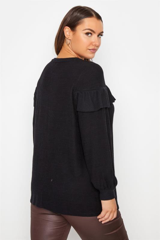 Curve Black Frill Front Knitted Jumper_C.jpg