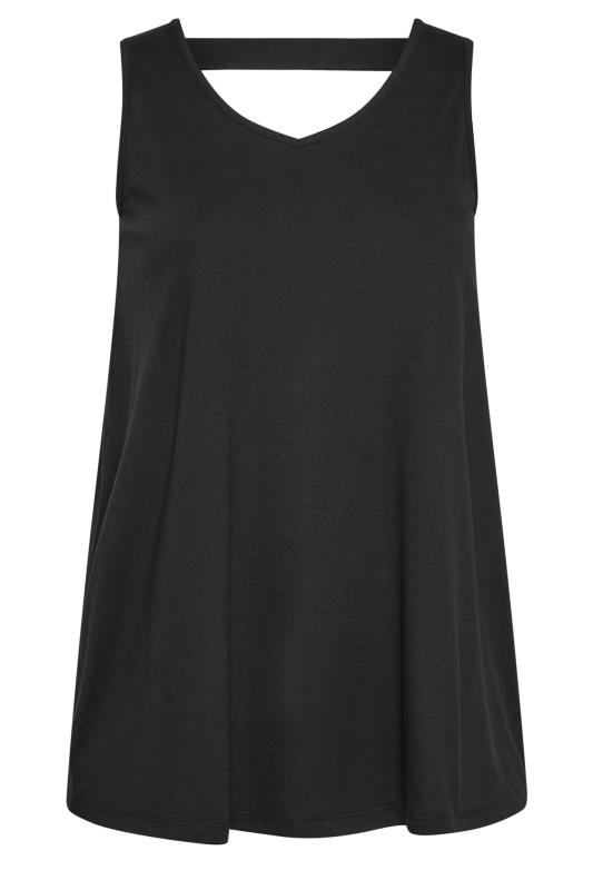 YOURS Plus Size Black Bar Back Vest Top | Yours Clothing  5