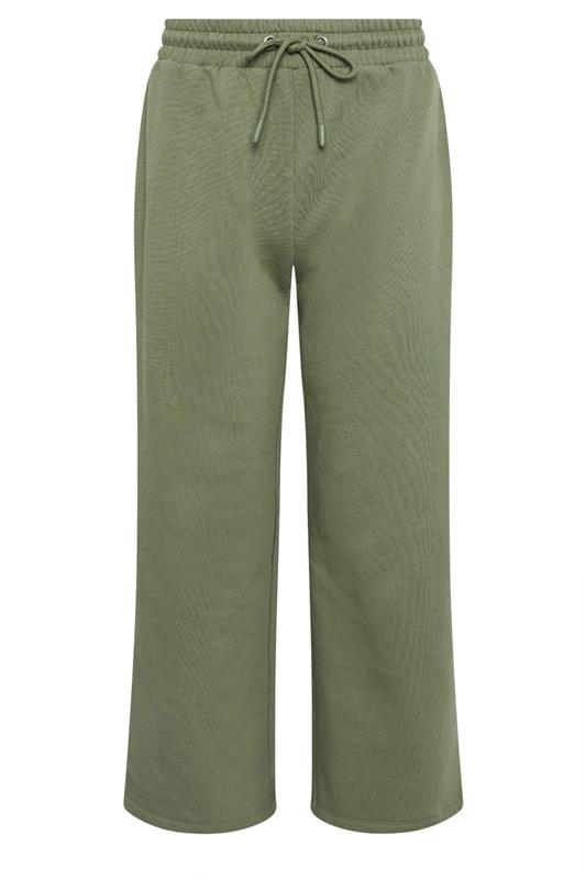M&Co Petite Khaki Green Wide Leg Joggers | M&Co 5