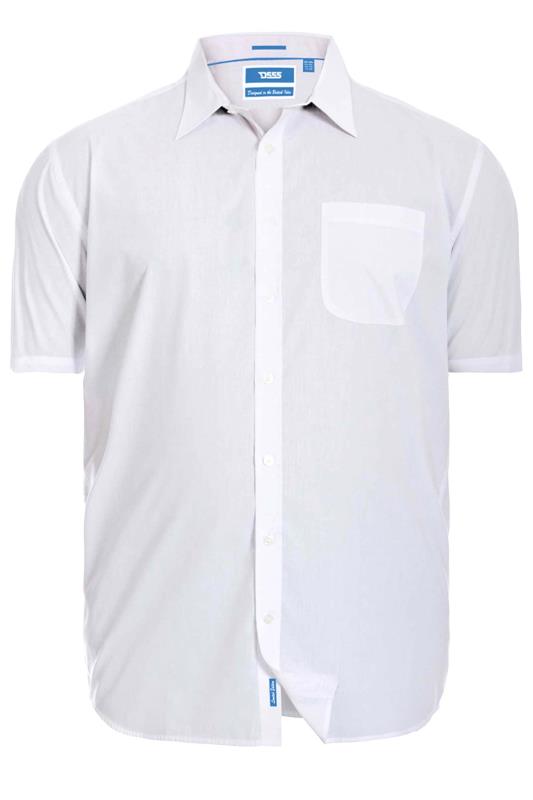 D555 White Basic Short Sleeve Shirt 2