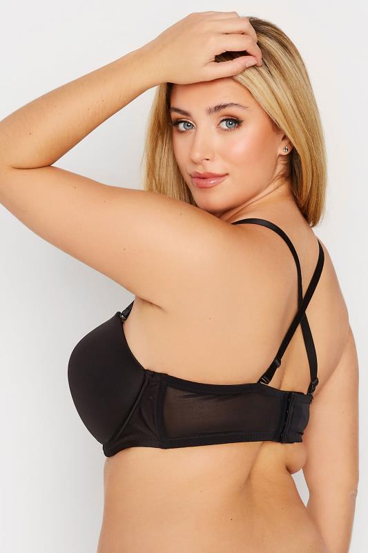 Plus Size Black Moulded Underwired Full Cup Multiway Bra With Removable Straps | Yours Clothing 4
