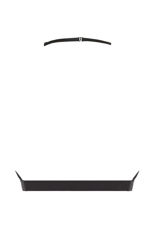 Curve Black Boudoir Lace Lattice Halter Neck Non-Padded Non-Wired Bralette 4