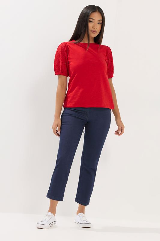 M&Co Petite Indigo Blue Cropped Jeans | M&Co 1