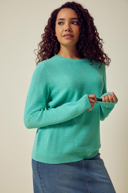 M&Co Light Green Ribbed Knit Jumper | M&Co 1