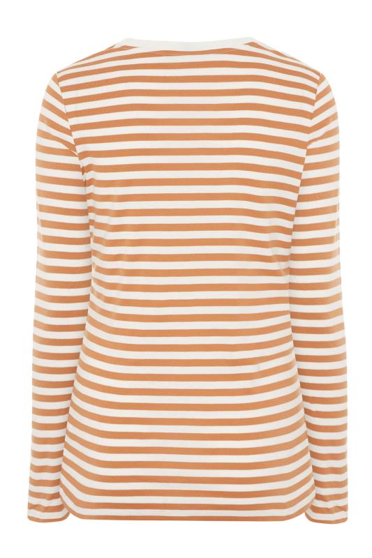 Orange & White Stripe Long Sleeve T-Shirt_BK.jpg