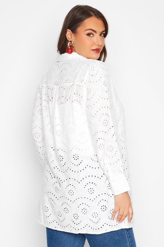 LIMITED COLLECTION Curve White Broderie Anglaise Shirt 3