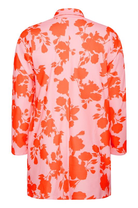 LIMITED COLLECTION Curve Pink Floral Contrast Blazer 7