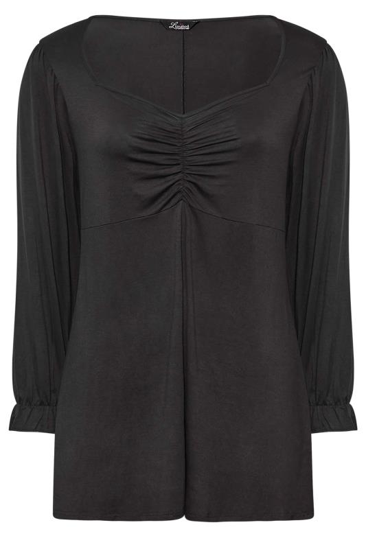 LIMITED COLLECTION Curve Black Ruched Top 6