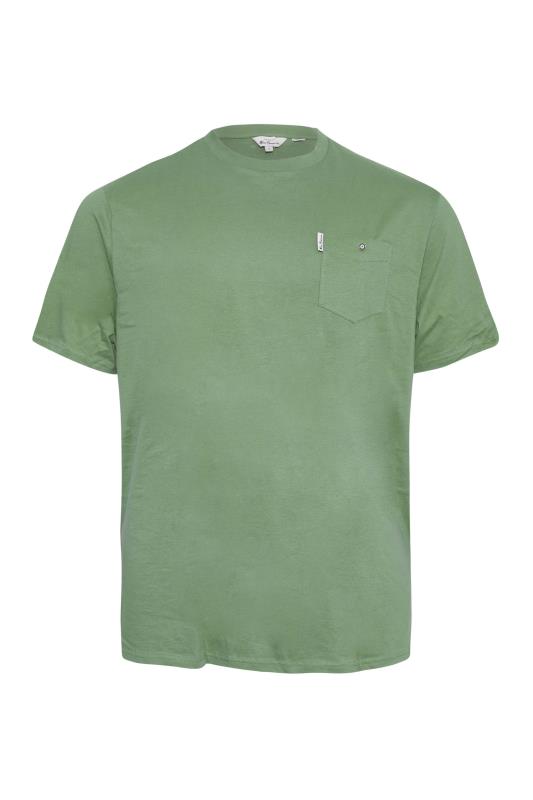 BEN SHERMAN Big & Tall Green Pocket T-Shirt_X.jpg