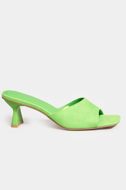 LIMITED COLLECTION Green Kitten Heel Mule In Wide E Fit & Extra Wide EEE Fit | Yours Clothing 3