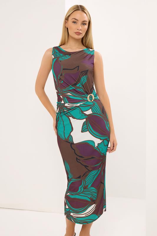 STAR Chocolate Brown Floral Wrap Dress | StarByJM 1