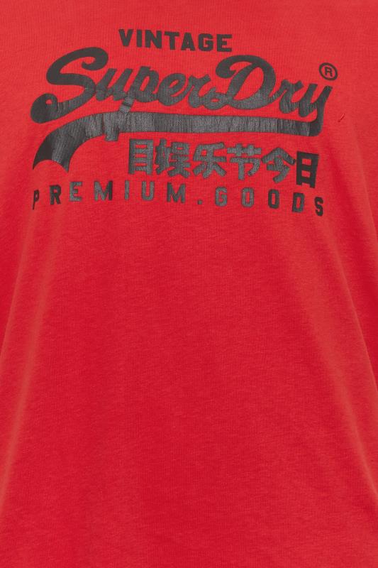 SUPERDRY Big & Tall Red Vintage Logo Heritage T-Shirt | BadRhino 3