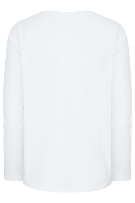 Petite White Long Sleeve T-Shirt | PixieGirl  7